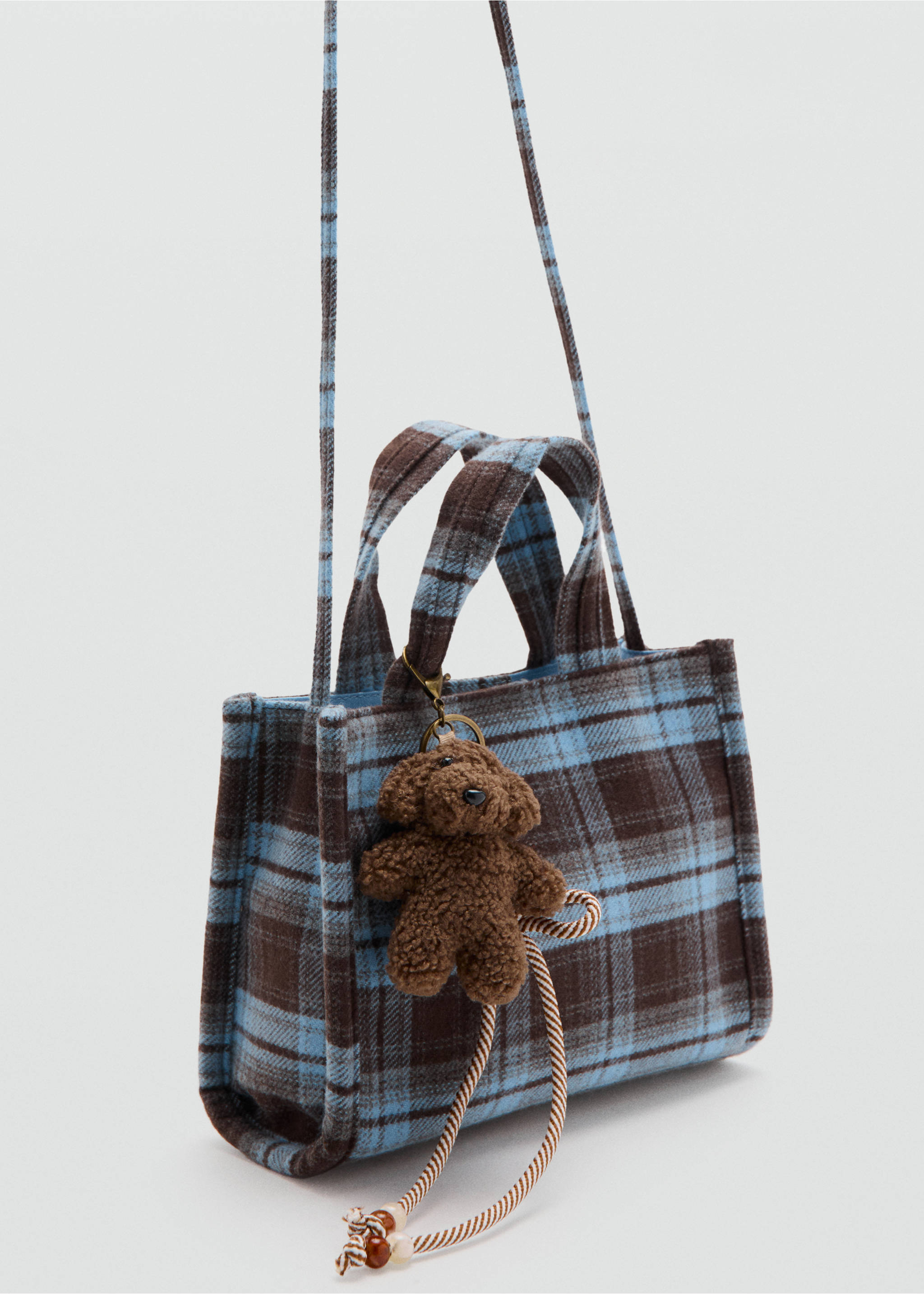 Sac carreaux ours - Plan moyen, Chocolat. Ref: 37035157-00.