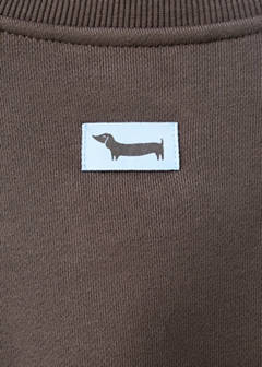 Printed sweatshirt with shirred hem — Brown 5