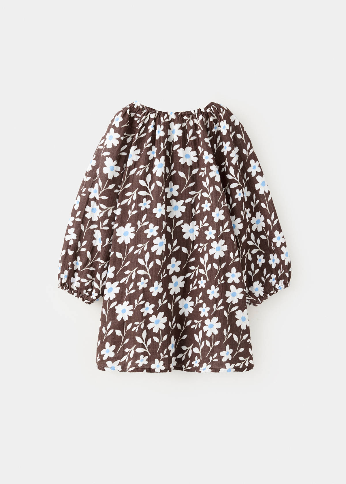 Floral print dress — Brown
