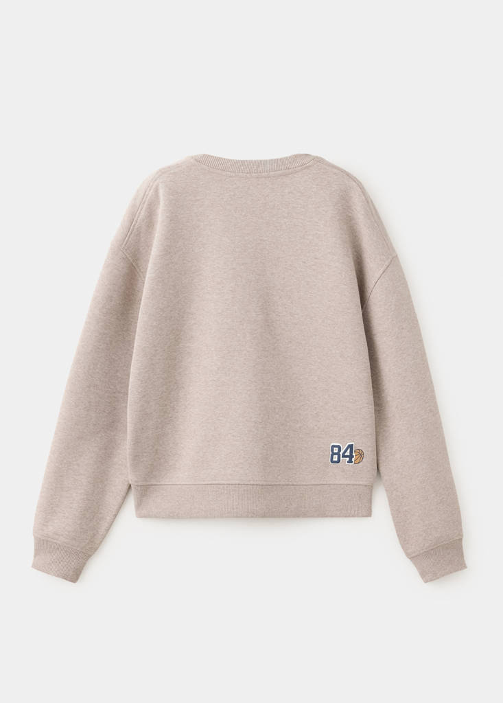 Printed embossed sweatshirt — Sand