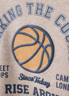 Printed embossed sweatshirt — Sand 7