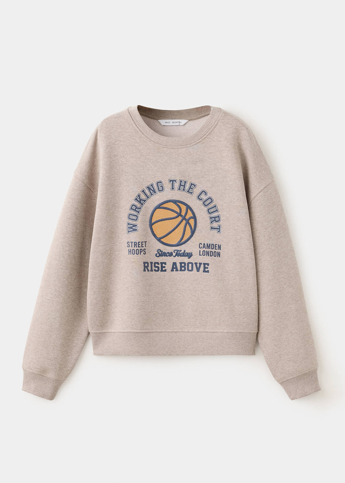 Printed embossed sweatshirt — Sand