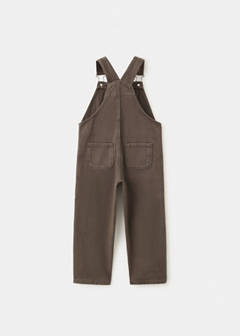 Denim dungarees with pockets — Brown 4