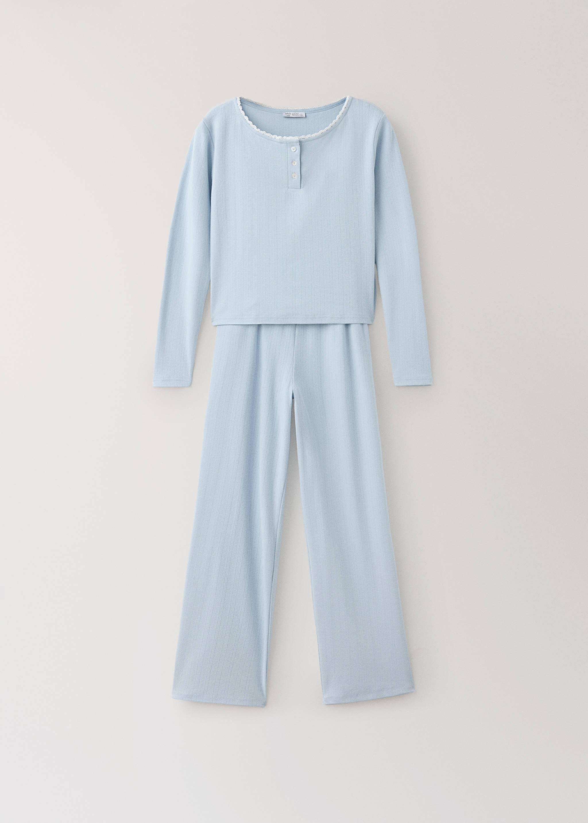 Pyjama complet coton liseré - Article sans modèle