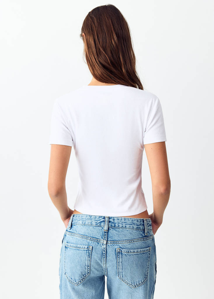 Slim-fit short-sleeved T-shirt — Off White
