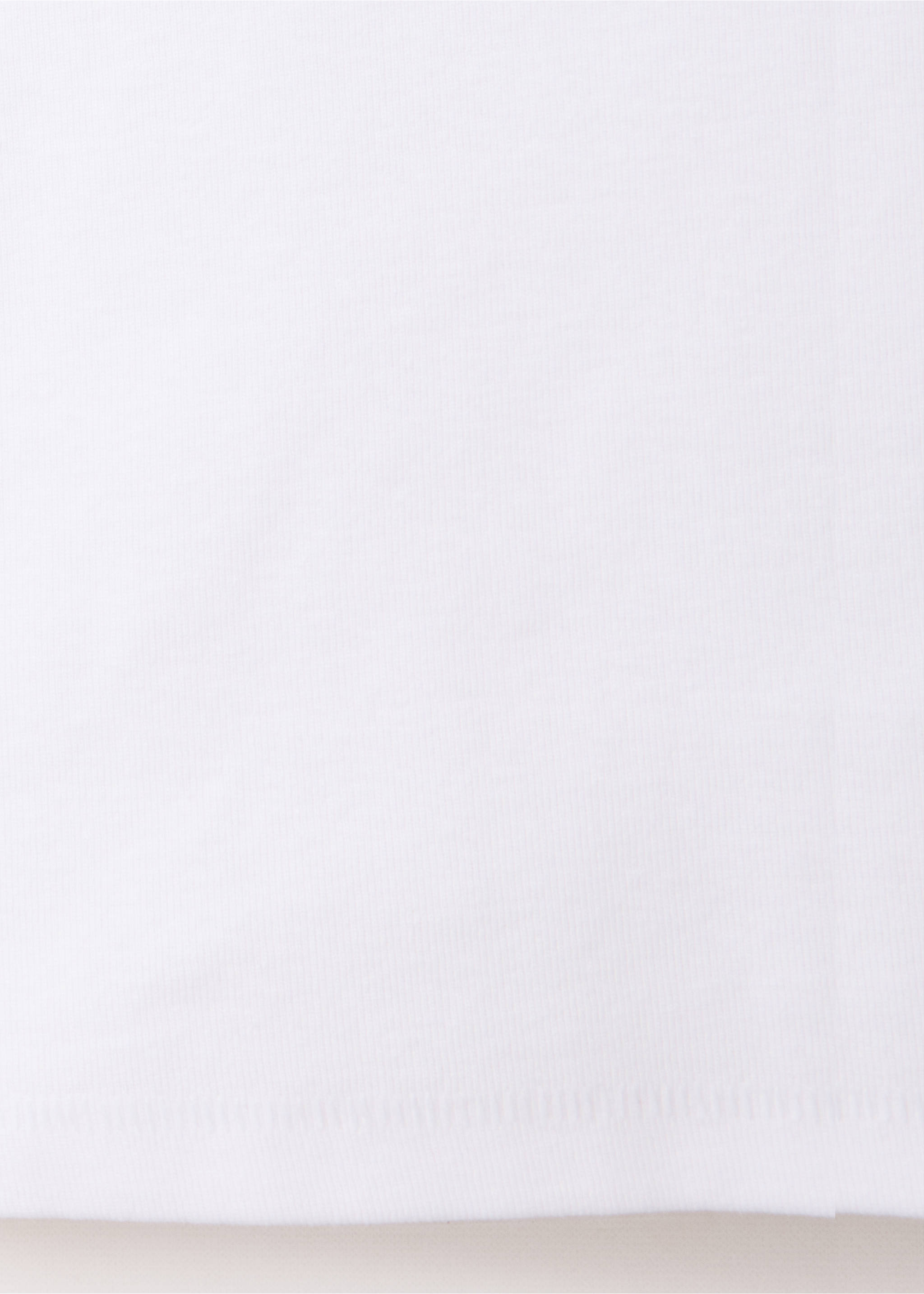 Slim-fit short-sleeved T-shirt - Details of the article 0, Off White. Ref: 37035168-00.