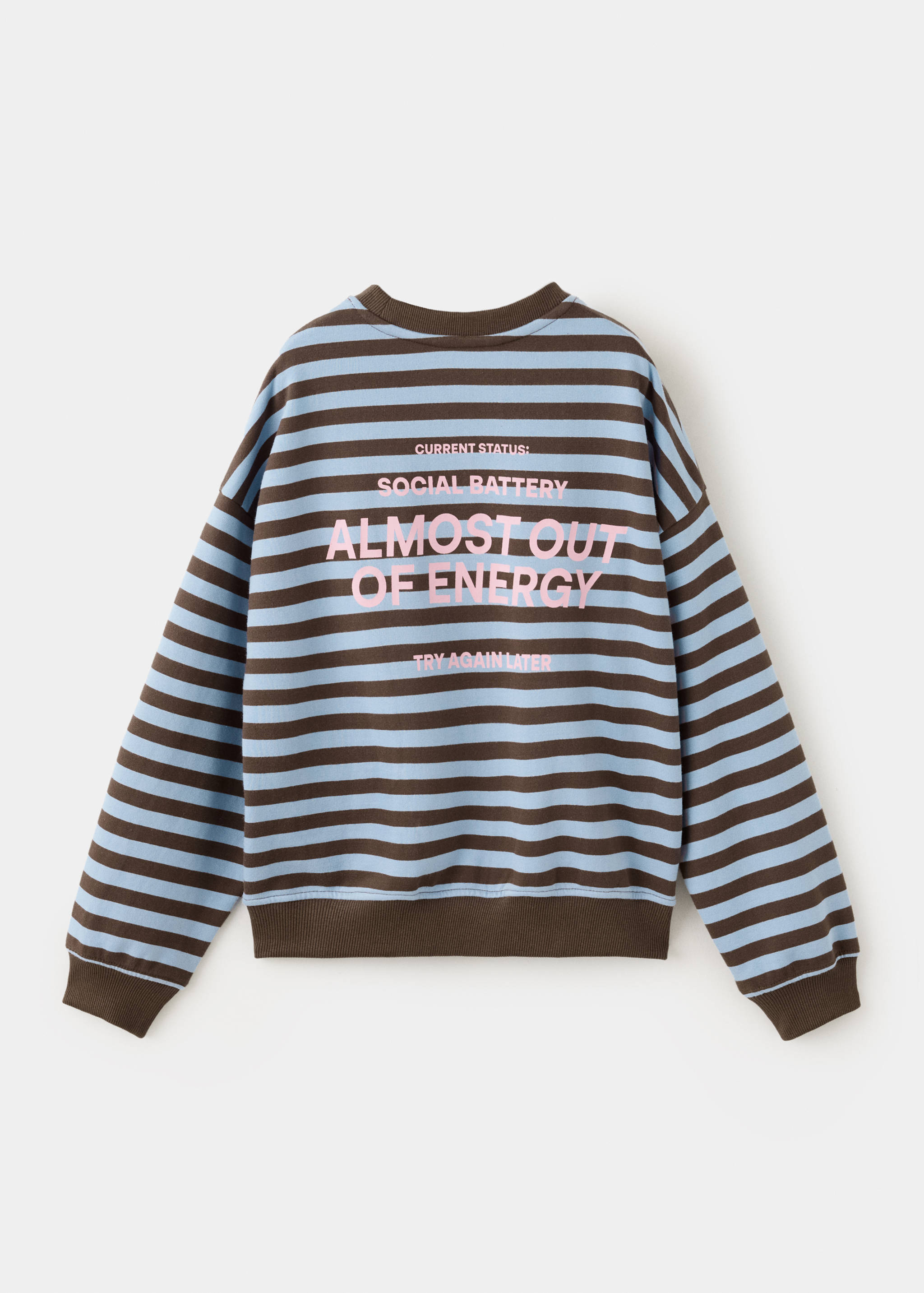 Sweat-shirt imprimé rayures - Verso de l’article