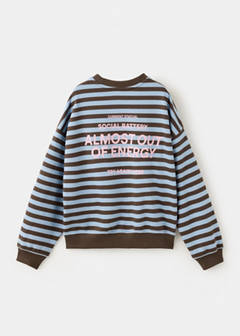 Striped printed sweatshirt — Brown 3