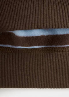 Striped printed sweatshirt — Brown 4