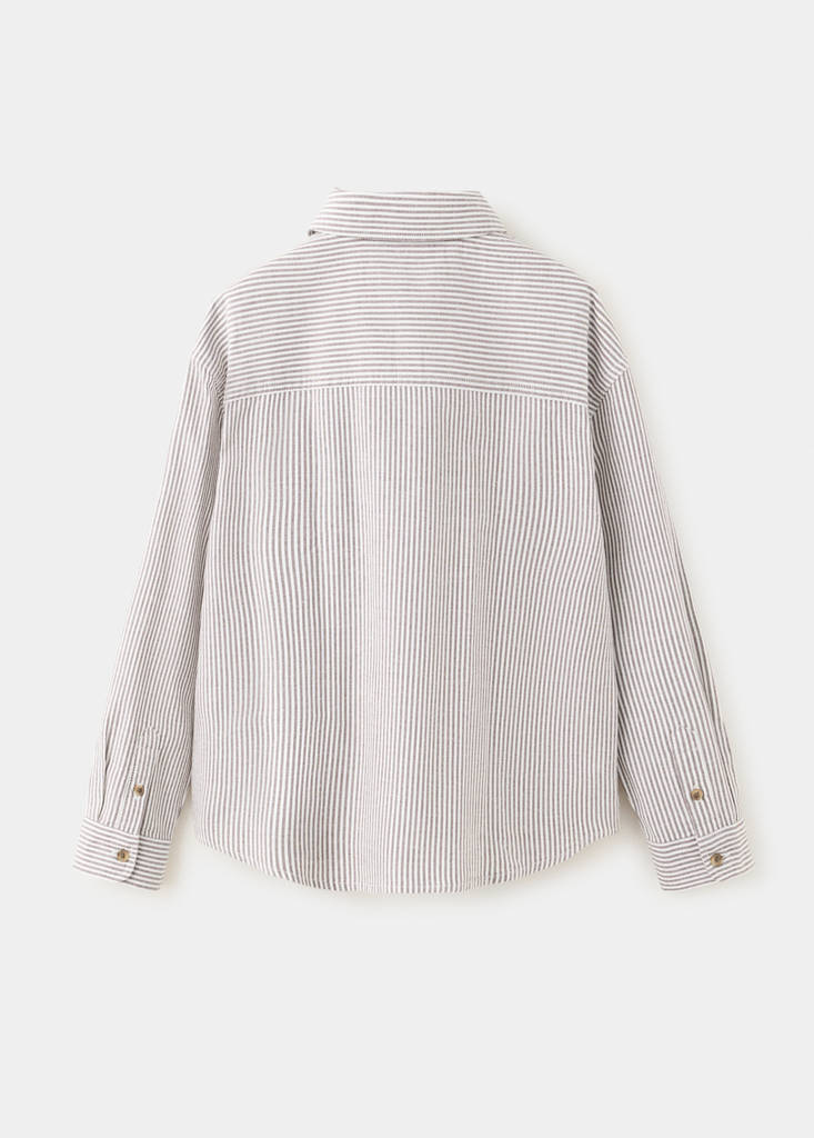 Striped Oxford shirt — Brown