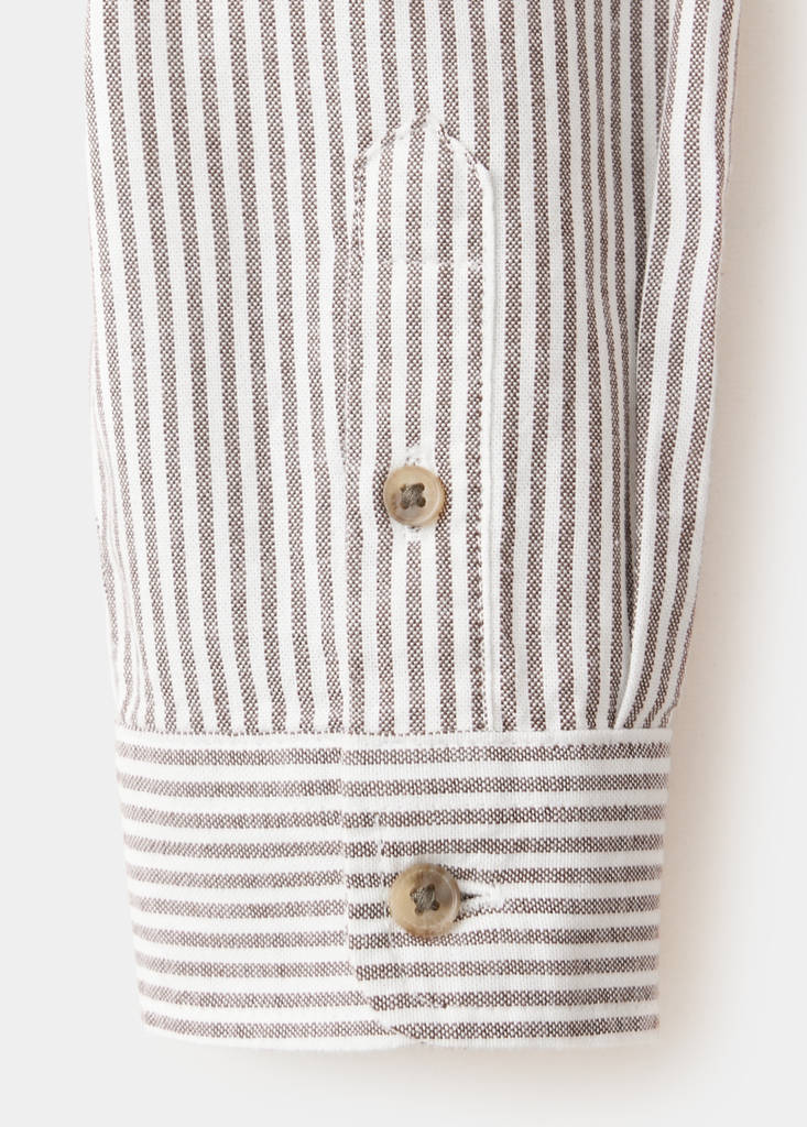 Striped Oxford shirt — Brown