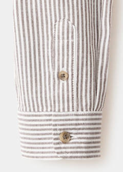 Striped Oxford shirt — Brown 6