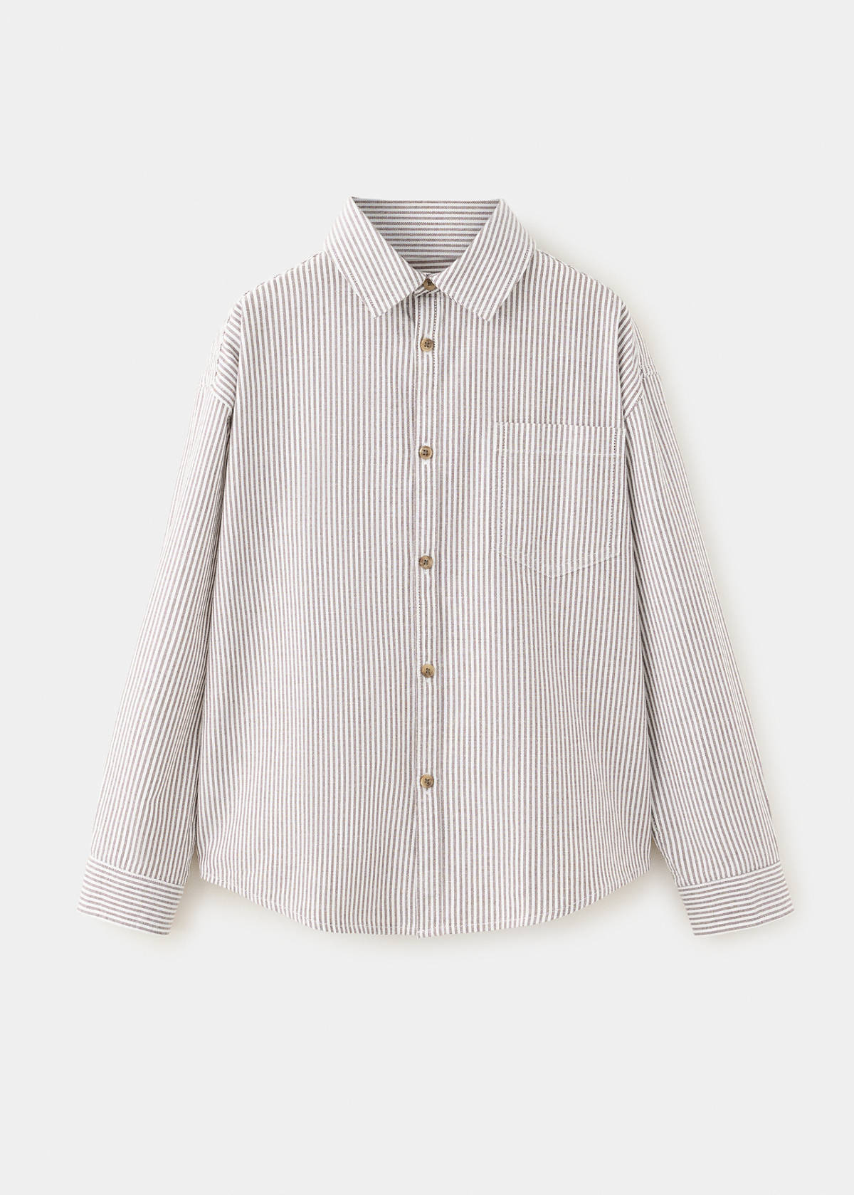 Striped Oxford shirt — Brown