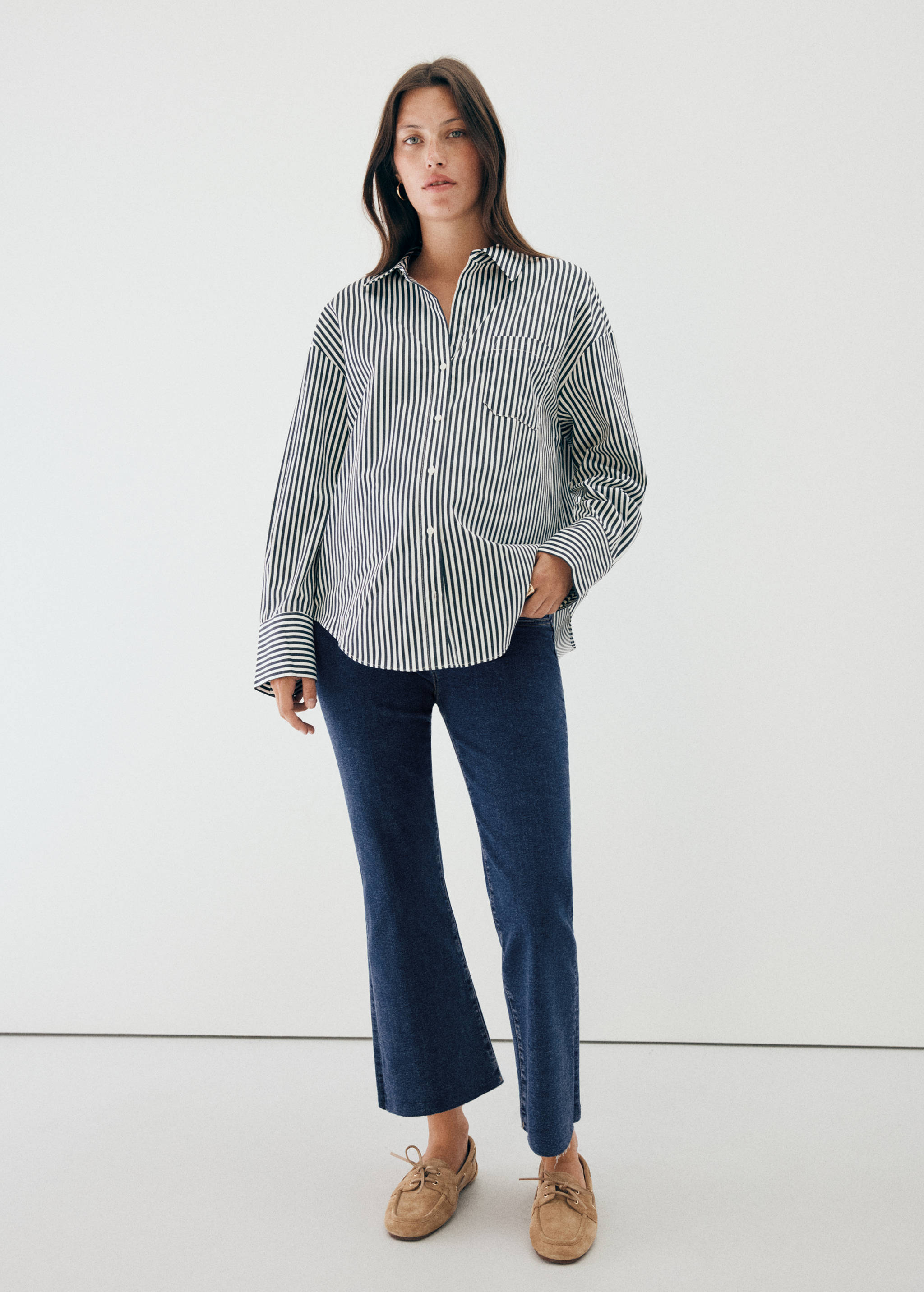 Jean de grossesse flare crop - Plan général