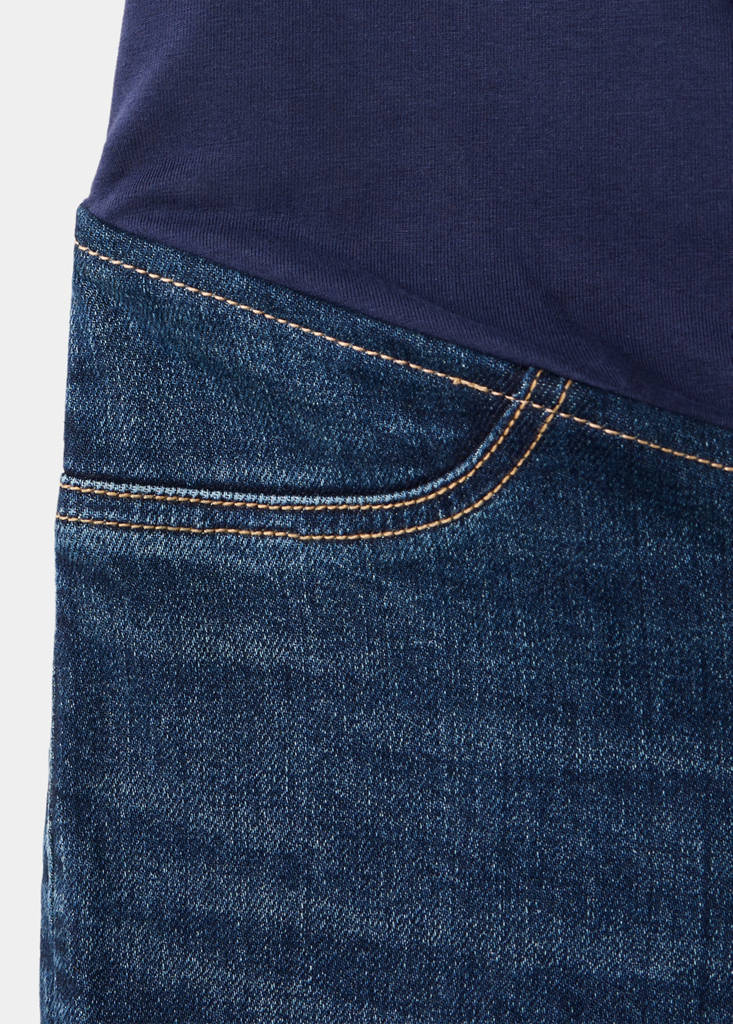 Maternity flared cropped jeans — Dark Blue