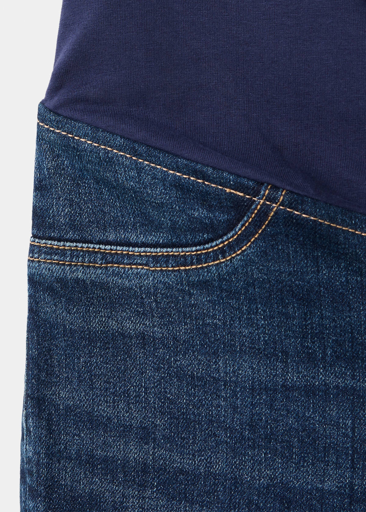 Maternity flared cropped jeans — Dark Blue