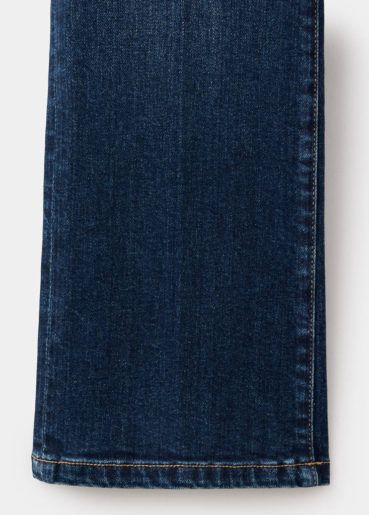 Maternity flared cropped jeans — Dark Blue