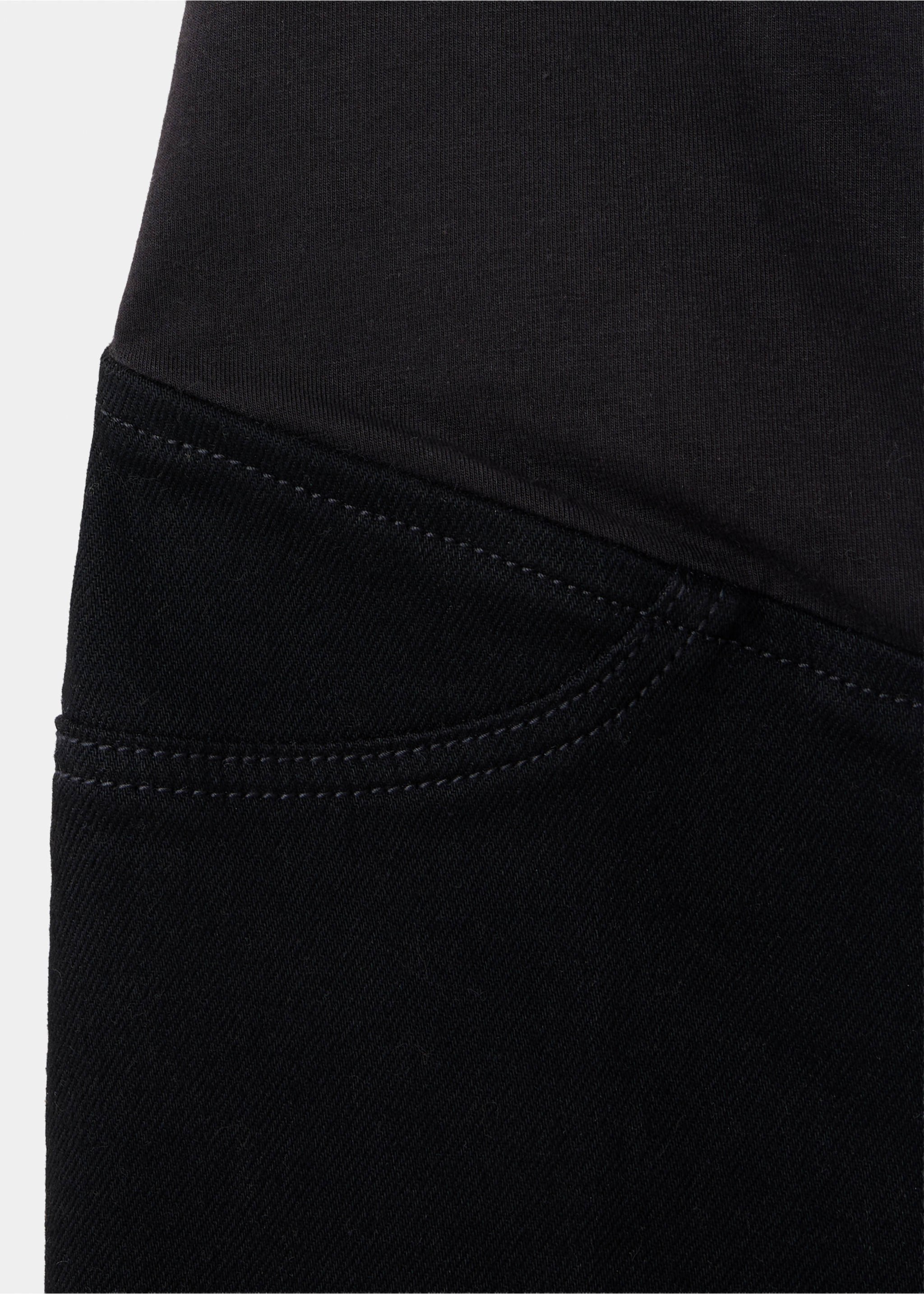 Jean de grossesse flare crop - Détail de l'article 8, Black denim. Ref: 37035172-00.