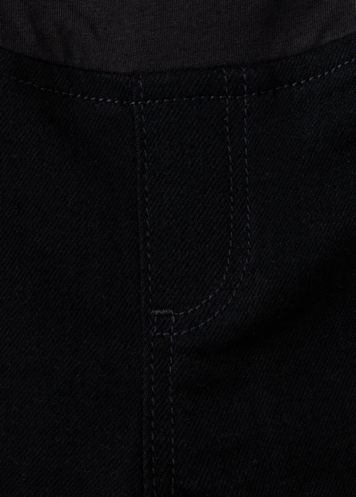 Maternity flared cropped jeans — Black denim