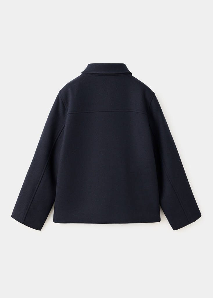 Short coat with patch pockets — Navy