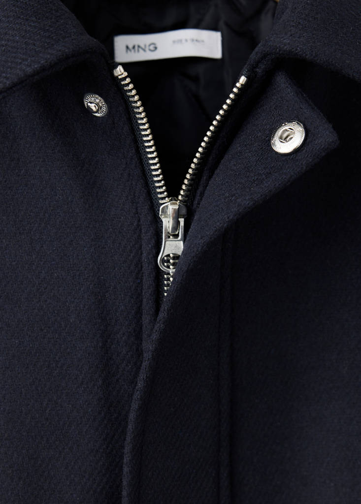 Short coat with patch pockets — Navy