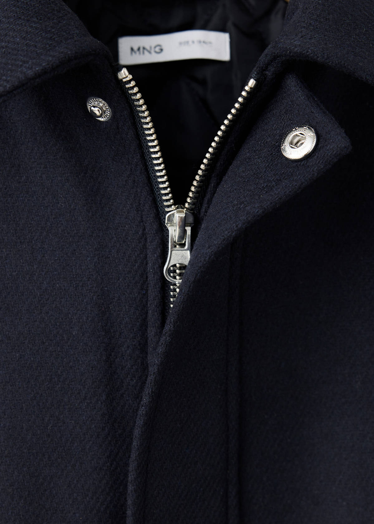 Short coat with patch pockets — Navy