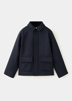 Short coat with patch pockets — Navy 6