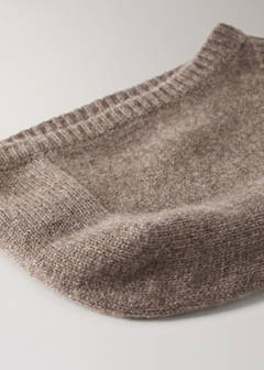 100% cashmere balaclava hat — Medium Brown 3