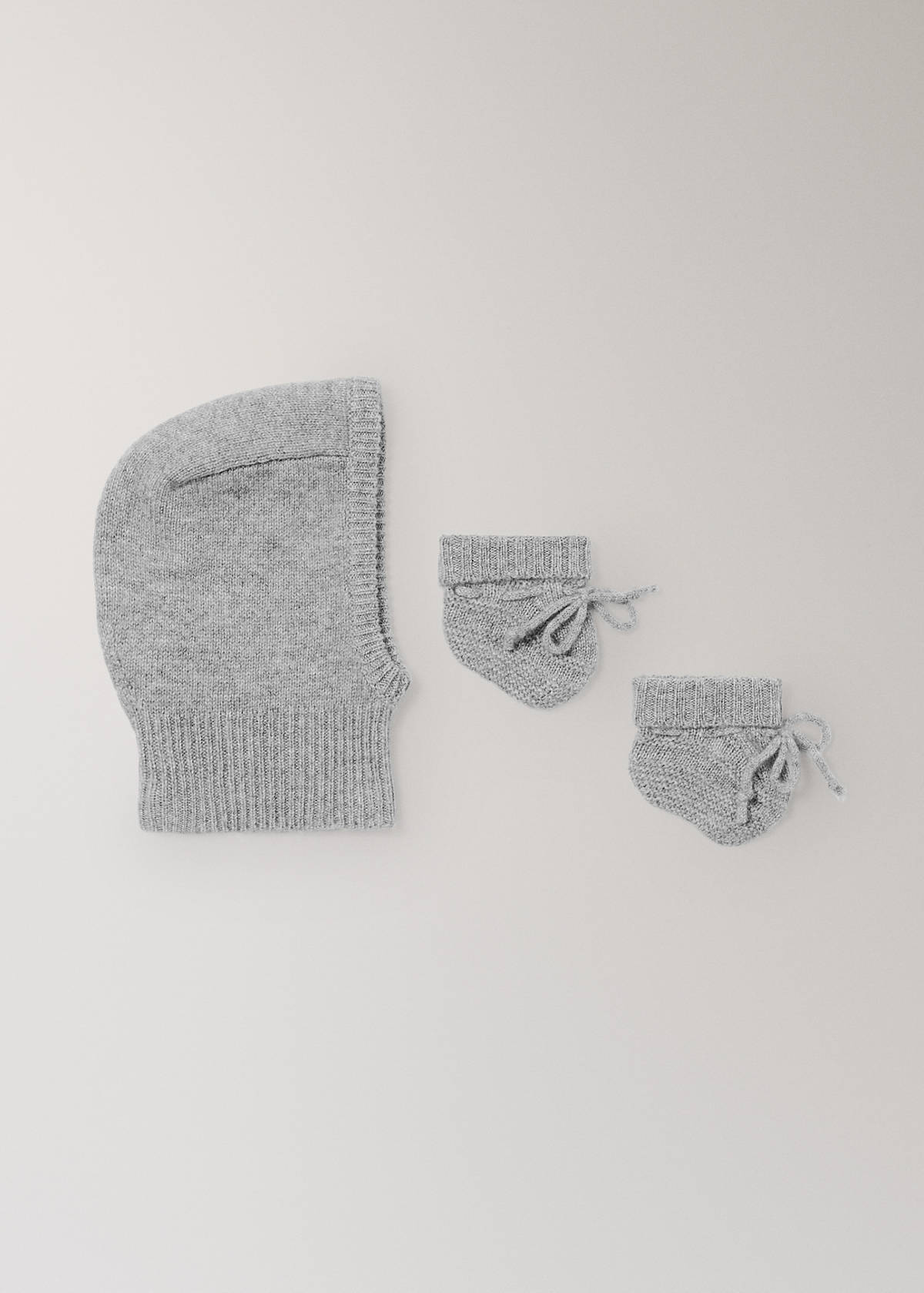 100% cashmere balaclava hat — Grey