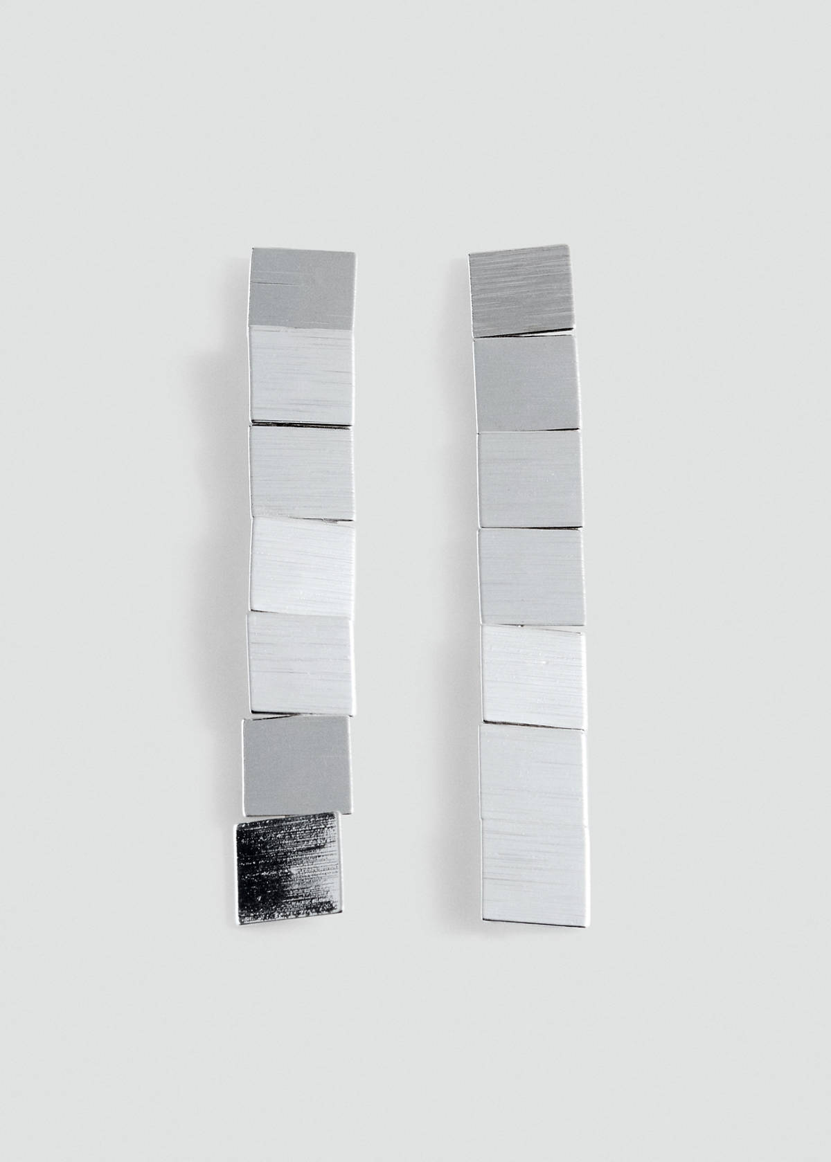 Square dangle earrings — Silver