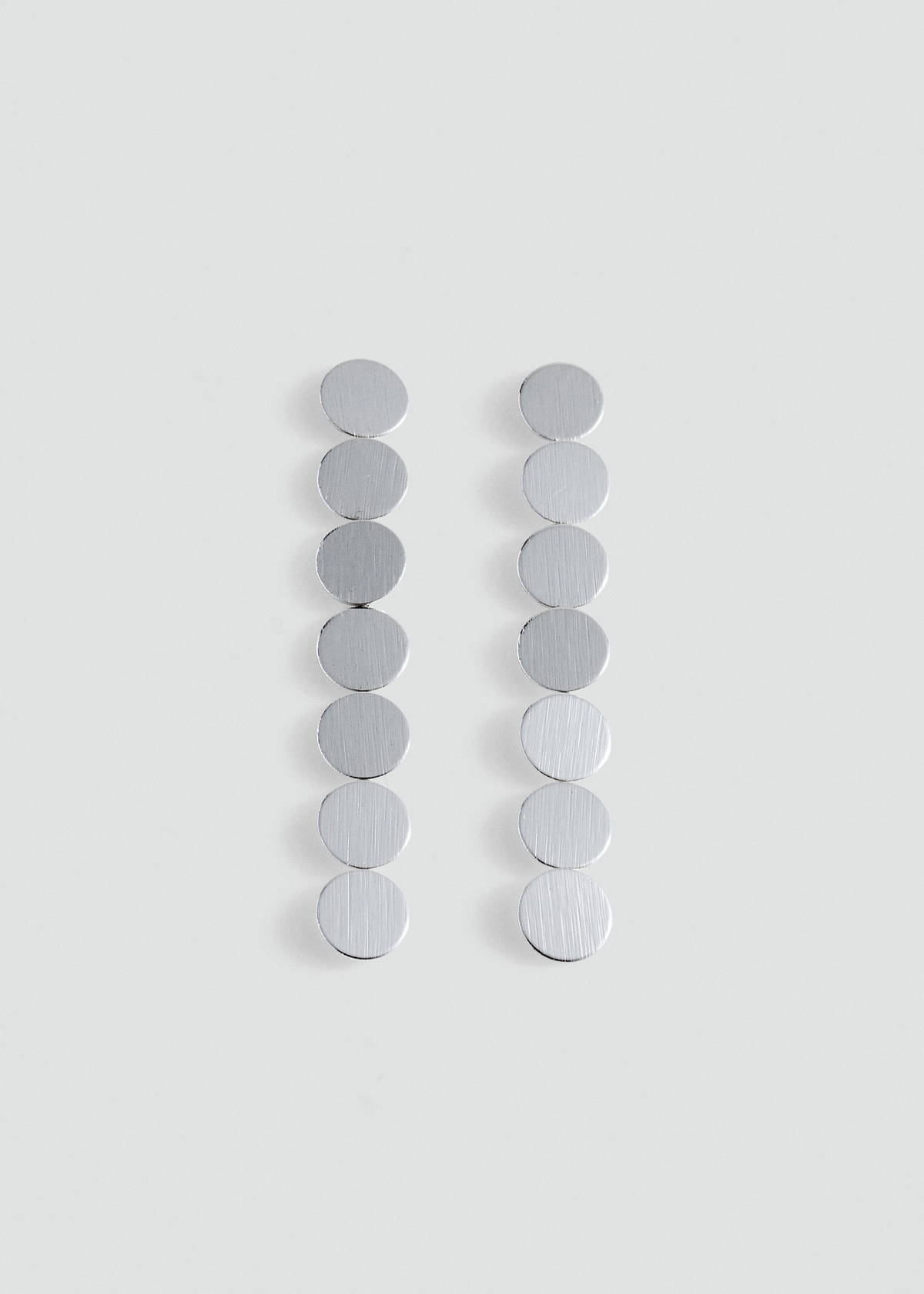 Round dangling earrings — Silver