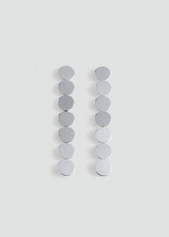 Round dangling earrings — Silver 1