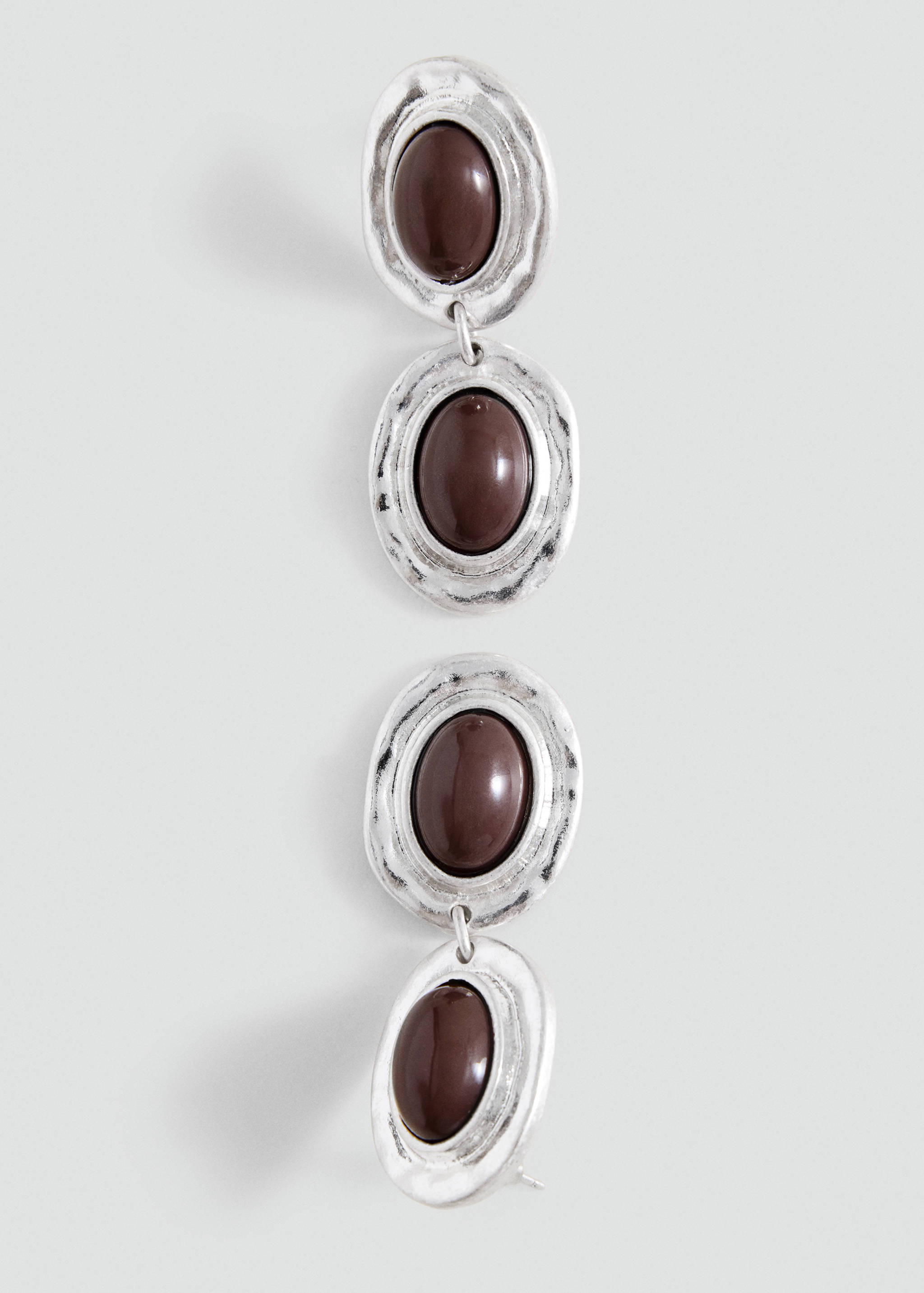 Beaded resin earrings - Medium plane