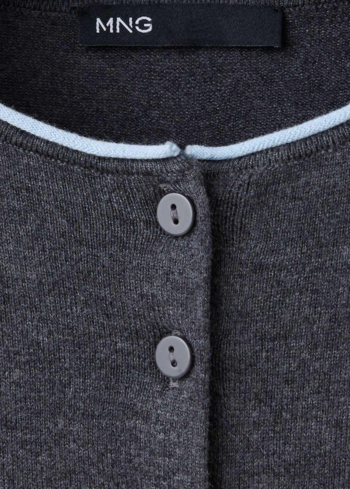 Contrast trim cardigan — Grey