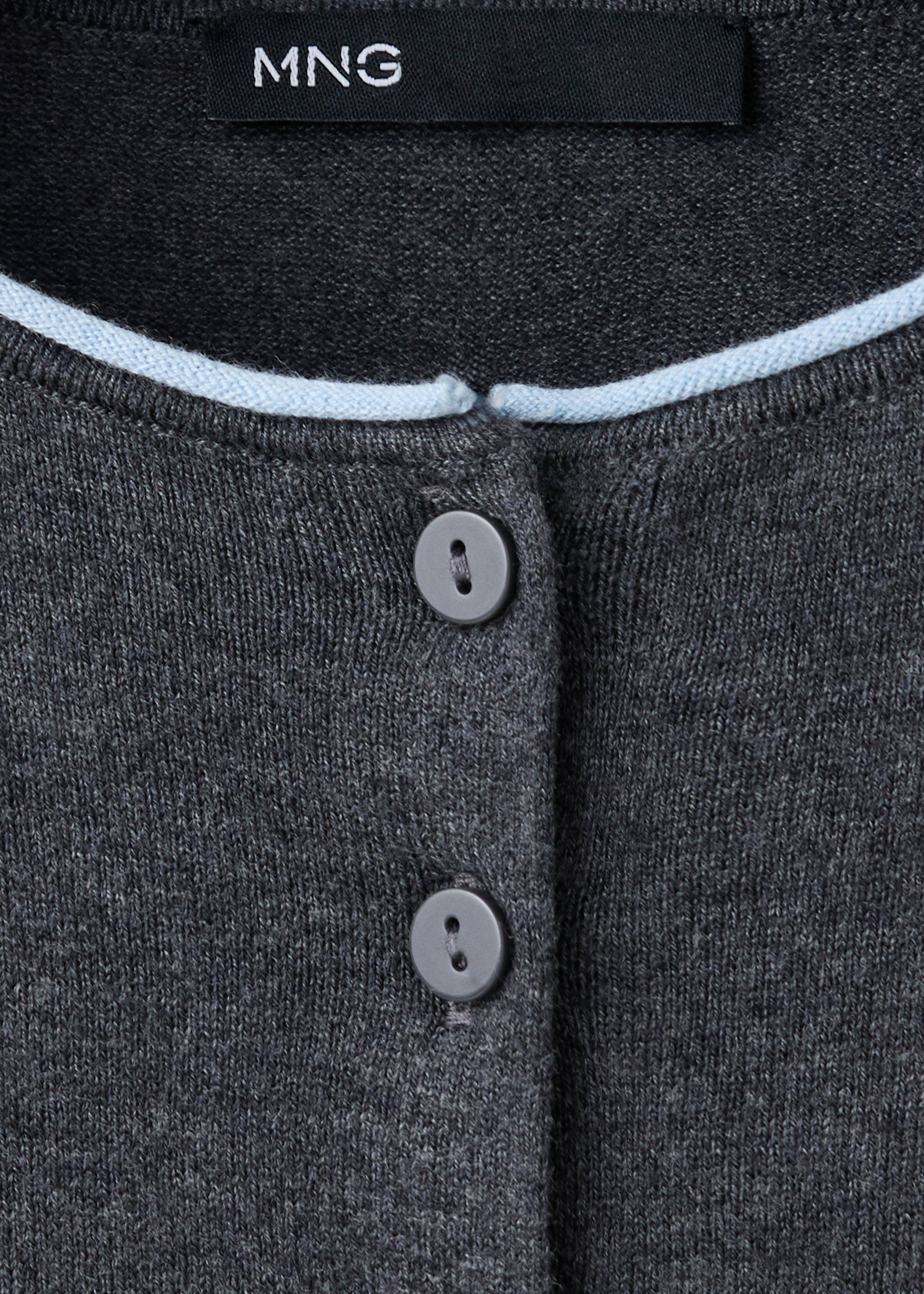 Knit cardigan with contrasting trims - Details of the article 8