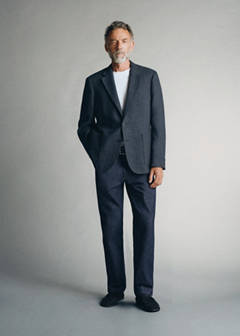 Denim blazer, cotton, Italian wool — Indigo Blue 2