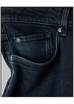 Jeans made in Italy, tapered fit, Candiani fabric — Black denim 10