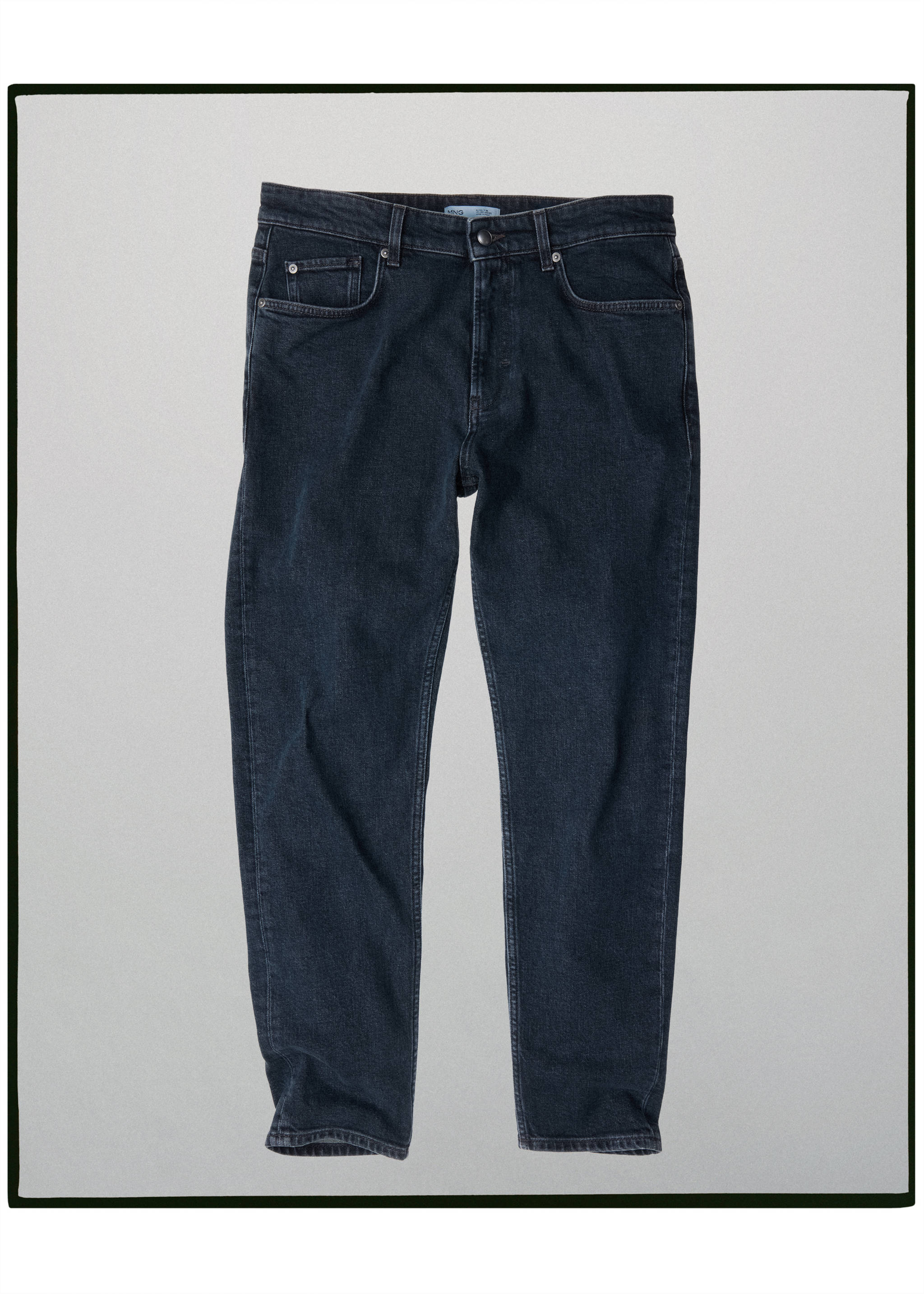 Jeans algodón tapered-fit - Artículo sin modelo, Denim negro. Ref: 37035840-00.