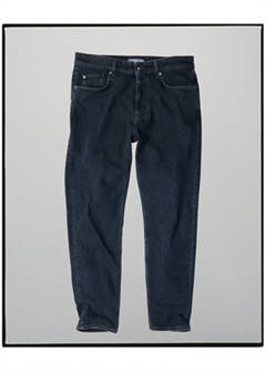 Jeans made in Italy, tapered fit, Candiani fabric — Black denim 7