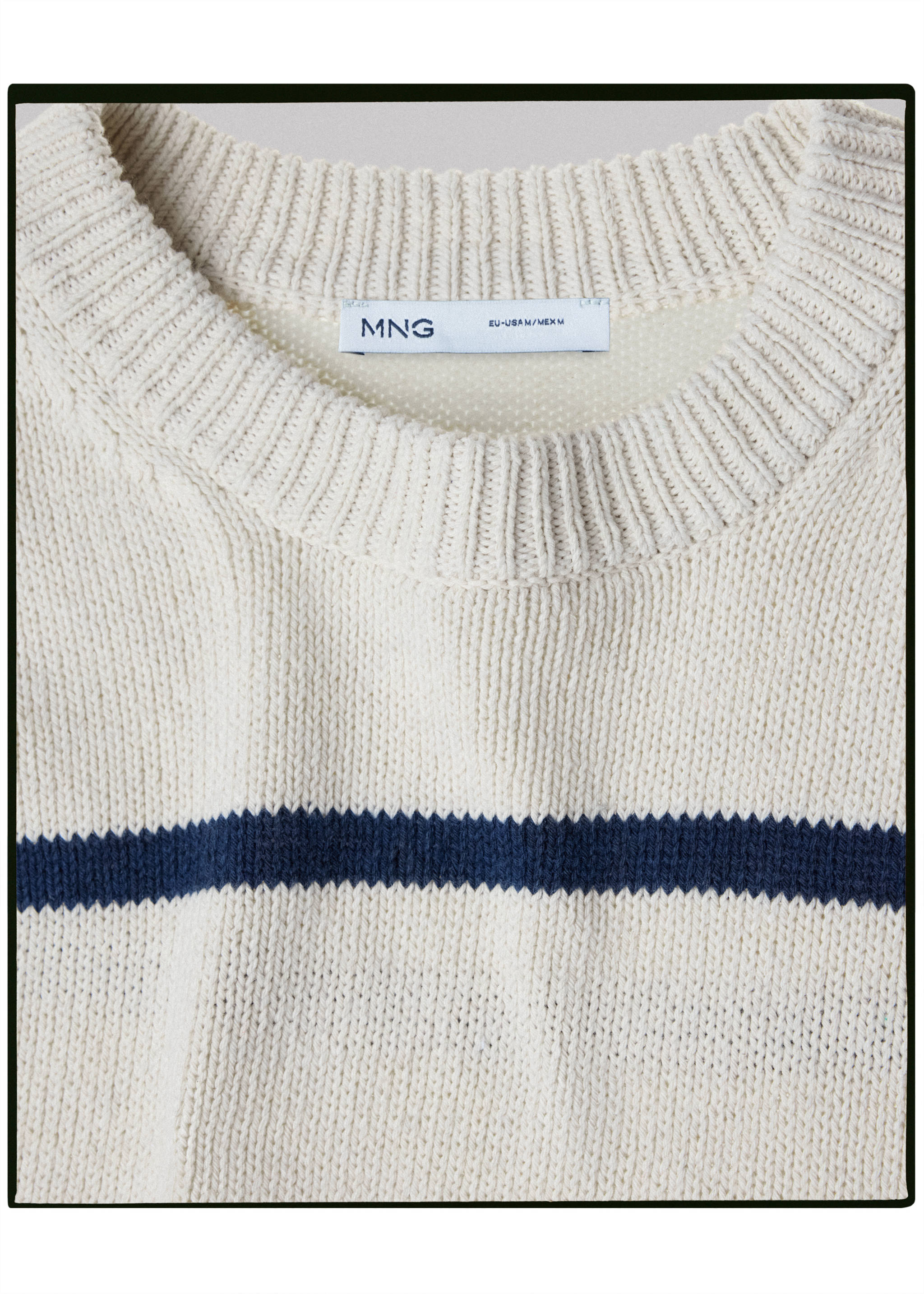 100% cotton striped jersey knit jumper - Details of the article 8, Light/Pastel Grey. Ref: 37035841-00.