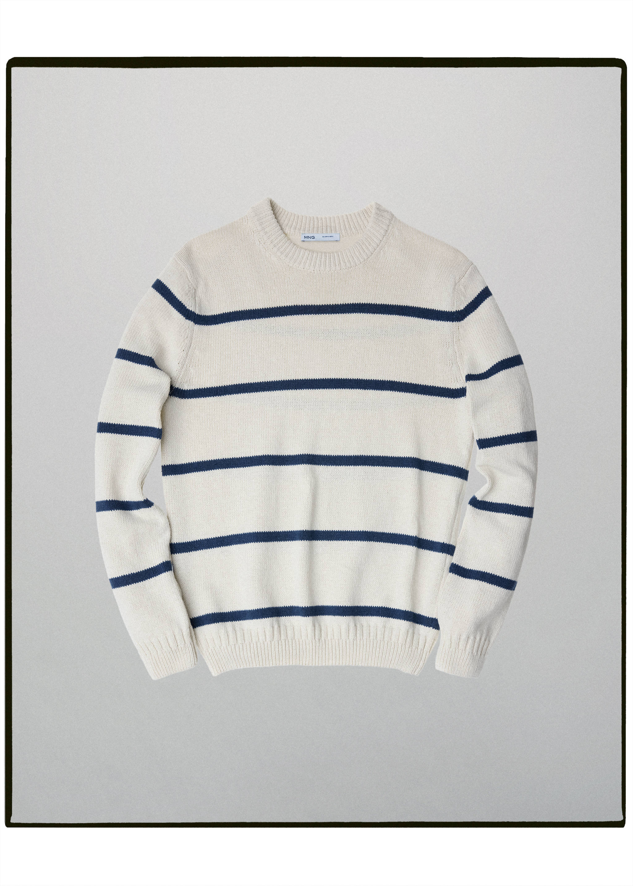 100% cotton striped jersey knit jumper - Article without model