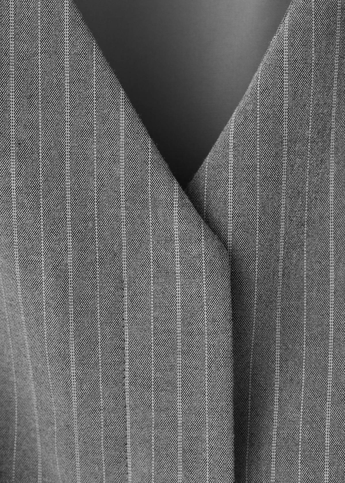Pinstripe jumpsuit with belt — Grey
