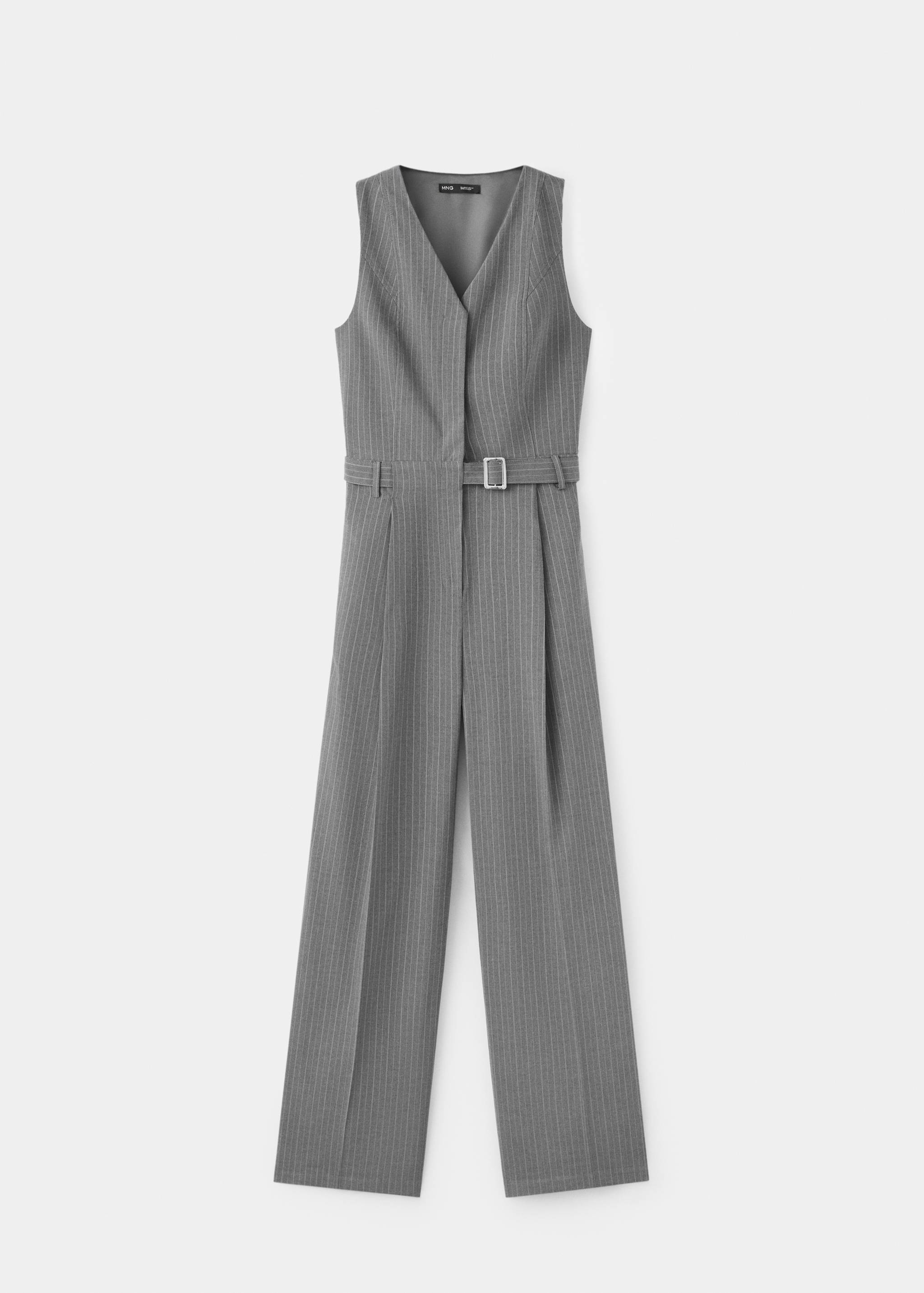 Pinstripe jumpsuit with belt - Article without model