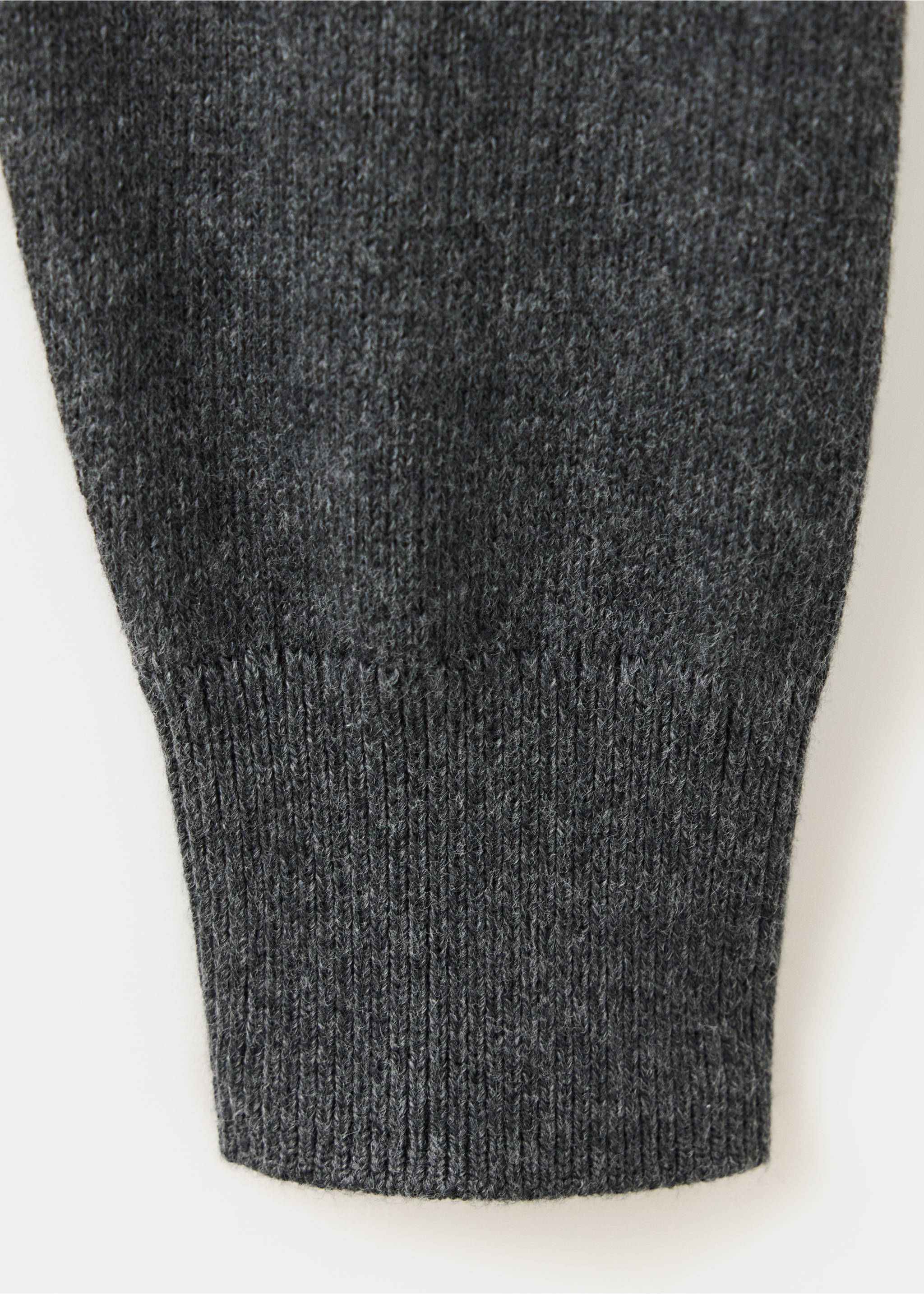 Perkins-collar button-up cardigan - Details of the article 0, Grey. Ref: 37035843-00.
