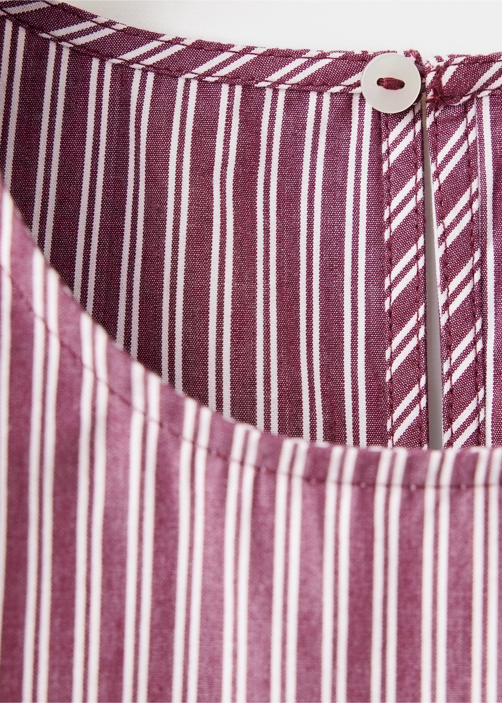 Bandana stripe shirt - Details of the article 8, Burgundy. Ref: 37035845-00.