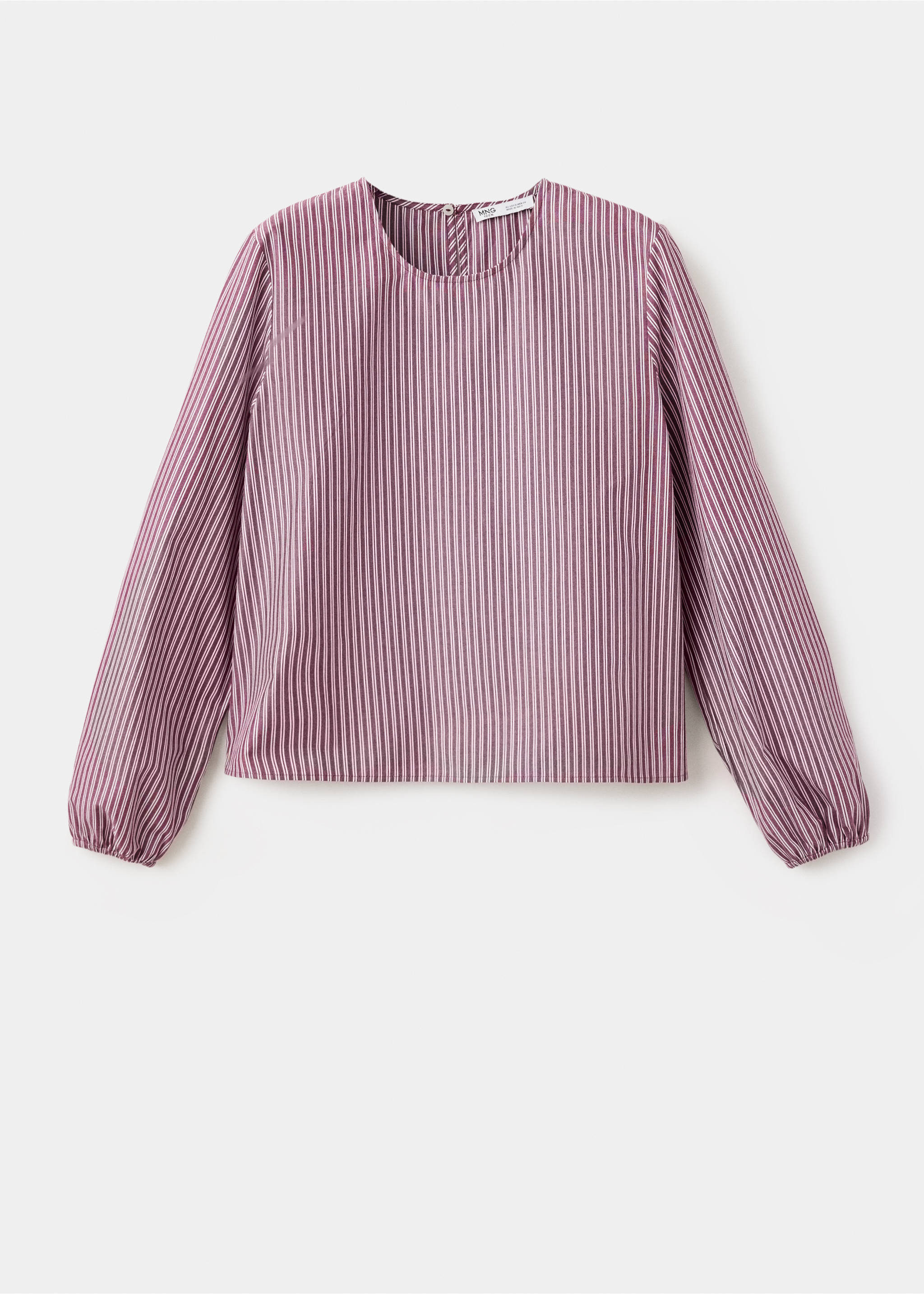 Bandana stripe shirt - Details of the article 0, Burgundy. Ref: 37035845-00.