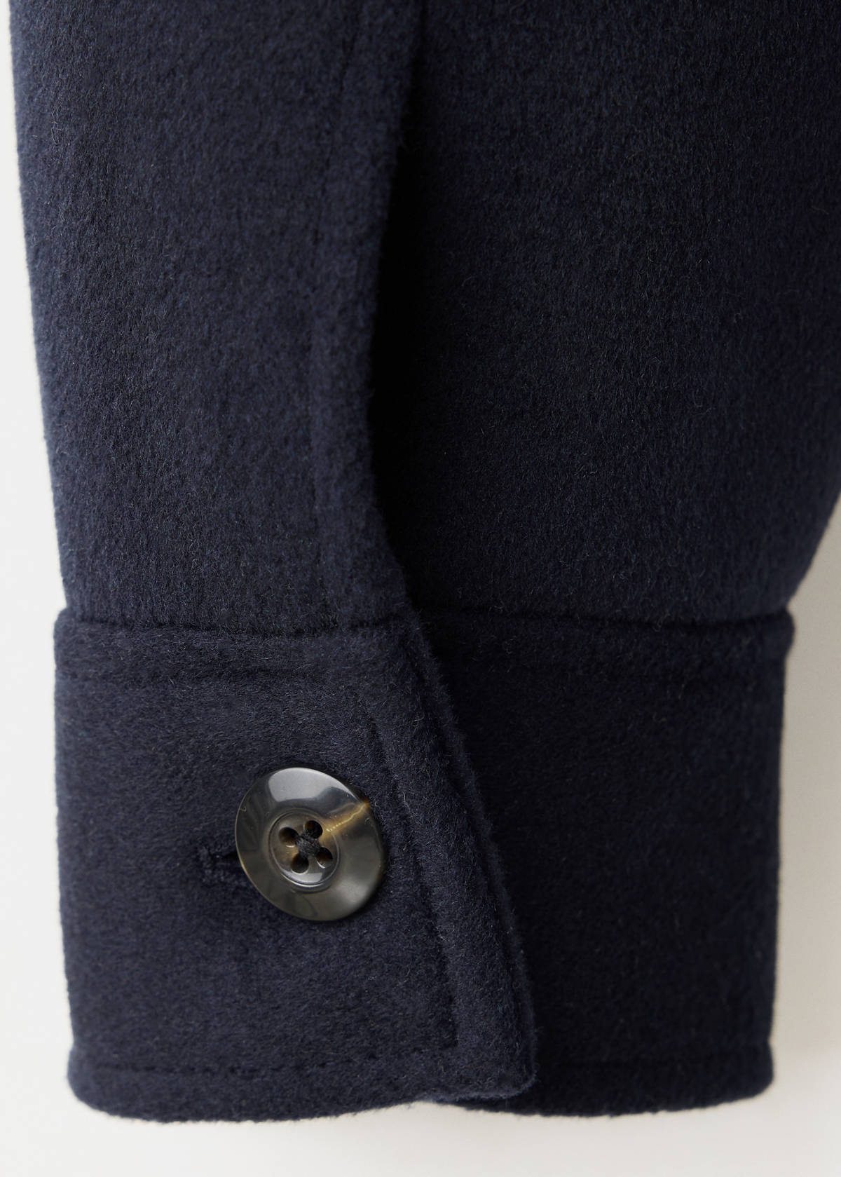 Wool jacket with shirt collar — Navy