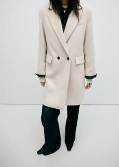 Double-breasted wool coat — Light/Pastel Grey 5