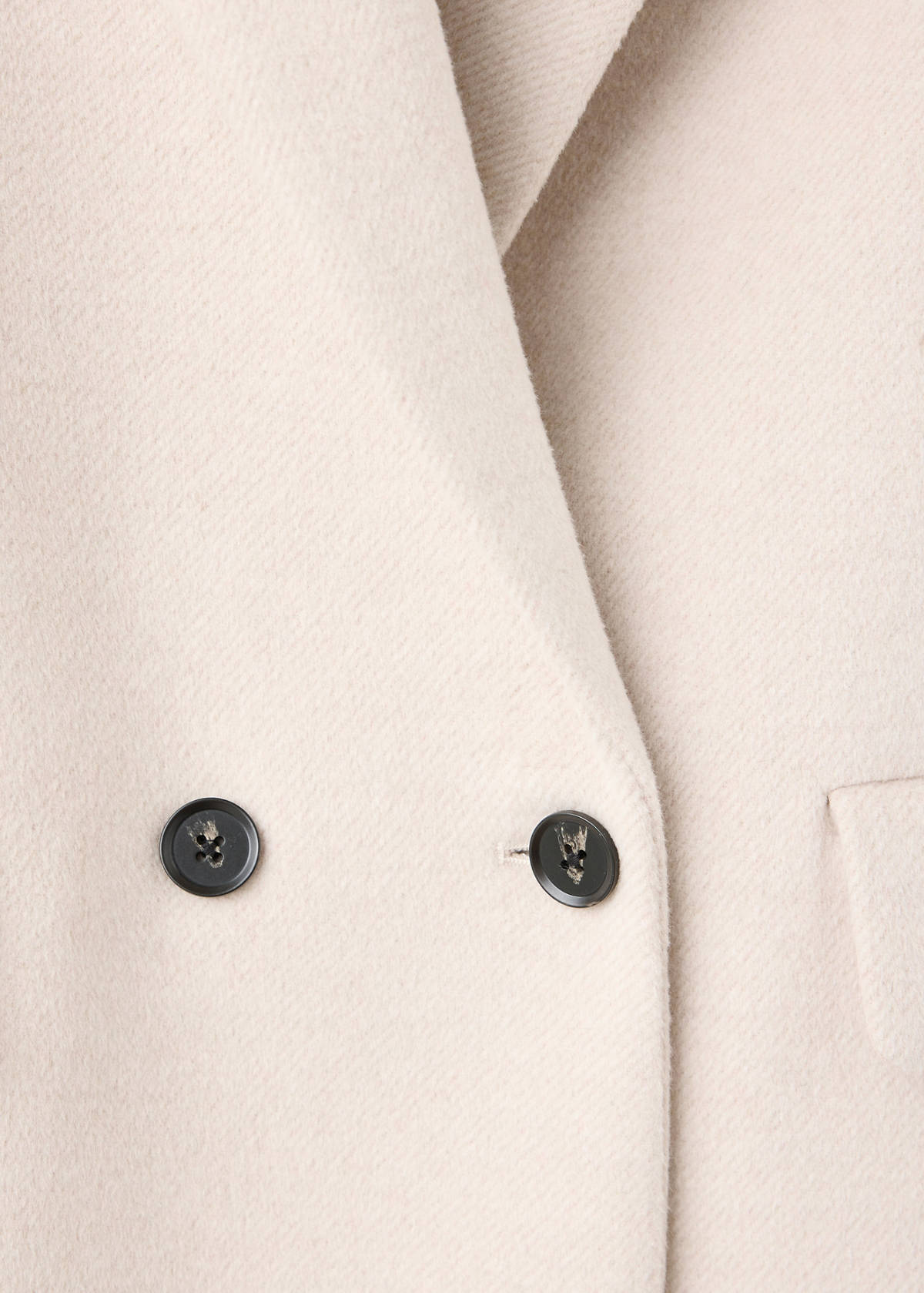 Double-breasted wool coat — Light/Pastel Grey