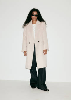 Double-breasted wool coat — Light/Pastel Grey 8